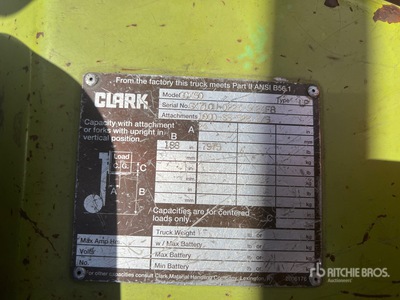 Clark GCX50 10000 lb Carretilla Elevadora