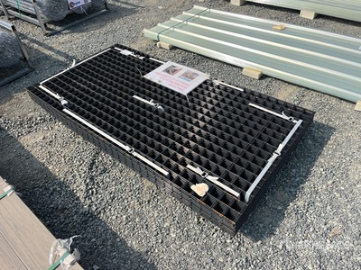 Quantity of (20) 36 in x 72 in Black Metal Rail