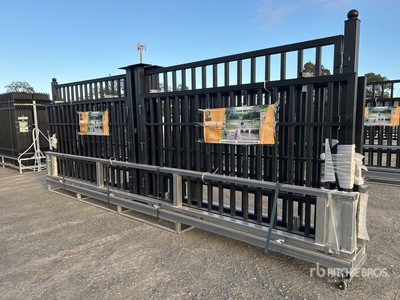 Quantity of (3) Suihe 20 ft Bi-Parting Driveway Gate (Unused)