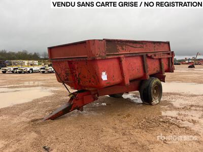 1992 Mouzon GM800 S/A Remorque Agricole 1 Essieu Grain Trailer