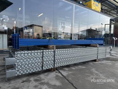 Heavy-Duty Blue Grey Pallet Carrier Scaffolding
