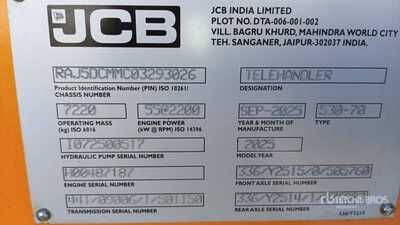 2025 JCB 530-70 Telehandler