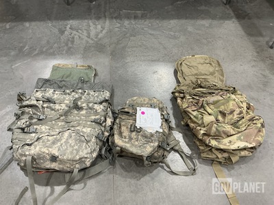 (4) Large Field Pack Sets, (2) Rifleman Sets, (2) Field Packs & Assorted Items