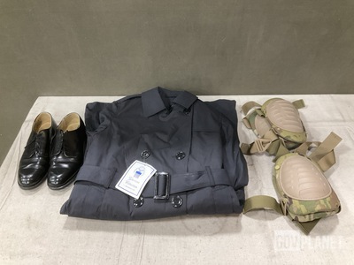 (55) Pairs of Knee Pads, (8) All-Weather Coats & Assorted Items