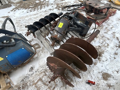 Backhoe Loader Auger Attachment