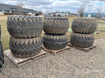 Quantity of (6) Firestone 48x13.00-20 Floater إطارات المعدات