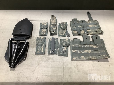 (235) Ammunition Magazine Pockets, (11) Entrenching Hand Tools & Assorted Items