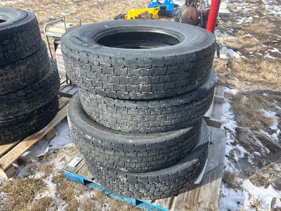 Quantity of (4) 11R24.5 Tires