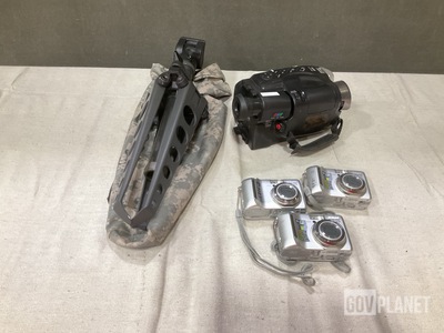 (1) Camcorder, (7) Digital Cameras, (1) Tripod & Assorted Items