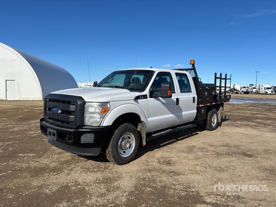 2013 Ford F-350 XL 4x4 Crew Cab Flatbed Truck