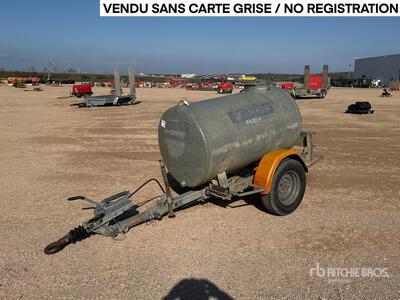 1000 L S/A Citerne A Eau Water Tank Trailer