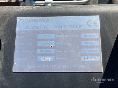 2025 Plus Power RT35 4x4 Chariot élévateur tout terrain (Unused)