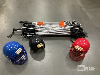 (9) Helmets & (19) Pairs of Ski Poles