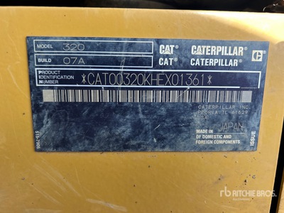 2018 Cat 320 Excavadora de Cadenas