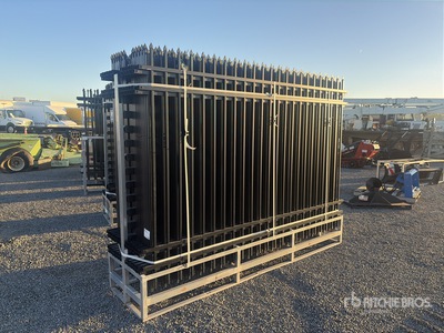 Quantity of (30) Wrought Iron Site Fence Varios. Industrial