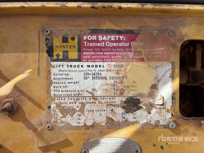 Hyster P200B 4x2 رافعة شوكية للطرق الوعرة