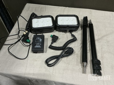 (2) Pelican 9460 BLACK Floodlight Assemblies