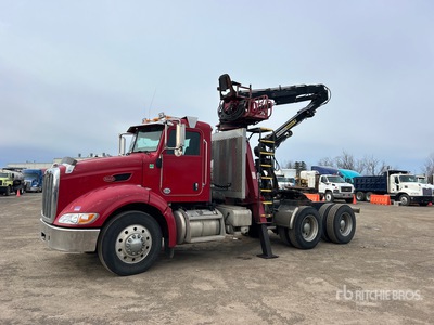 Knuckle Boom on 2010 Peterbilt 384 6x4 شاحنة رافعة