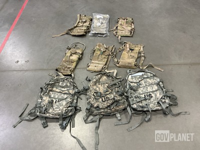 (21) Assault Packs, (54) Hydration System Carriers & Assorted Items
