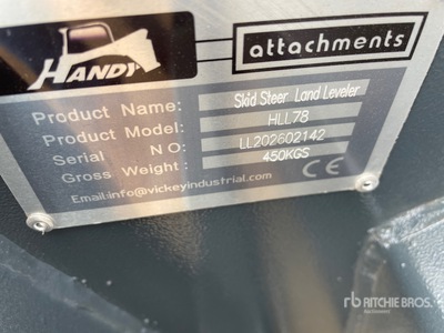 2026 Handy HLL78 Schranklader land leveler (Unused)