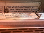 General Appearance with Motor Vehicle Safety Standards Label
