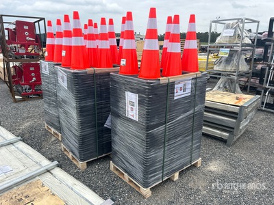 Quantity of (250) 2026 ZVOX TC-250P 28 in PVC Safety Autobahnkegel (Unused)
