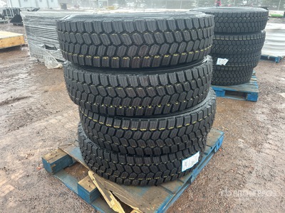 Quantity of (4) 275/80R22.5 Tires (Unused)