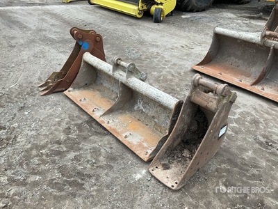 Quantity of (3) - (x1) Cleanup 1500mm, (x2) Digging 280mm Excavator Bucket