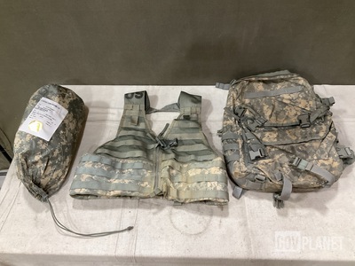 (7) Shelters, (13) Load Carriers, (11) Assault Packs & Assorted Items