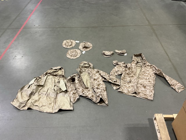 (5) Working Parkas, (92) Service Caps, (50) Boonie Field Caps & Assorted Items