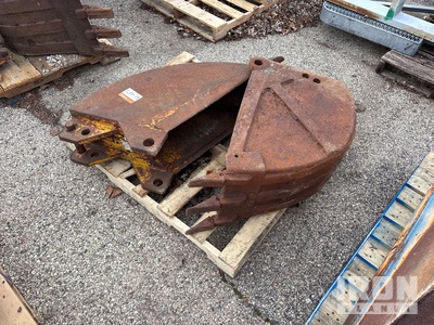 Quantity of (2) Digging (1) 15 in, (1) 12 in Backhoe Rear Bucket