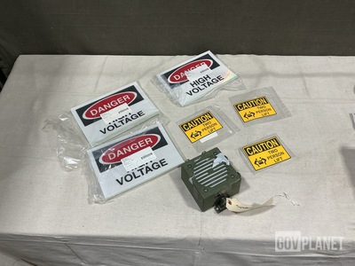 (1) Loudspeaker, (9) Reflective Signs, (139) Labels & Assorted Items