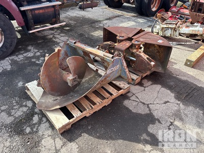 (1) 19 in Excavator Clam Bucket, (1) 43 in Skid Steer Spade, (1) 24 in Auger
