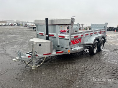 2026 N & N Trailers 12 ft T/A Tipping Utility Trailer (Unused)