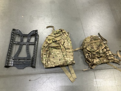 (33) MOLLE Pack Frames, (3) Field Packs, (4) Assault Packs & Assorted Items