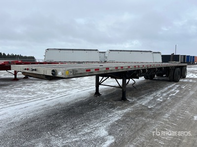 1998 Transcraft 48 ft T/A Spread Axle مقطورة مسطحة