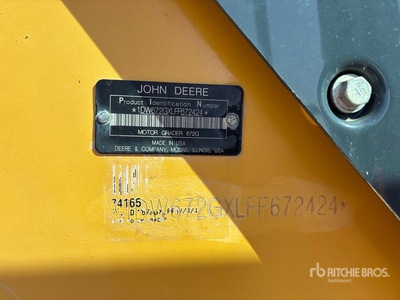 2015 John Deere 672G AWD Motor Grader