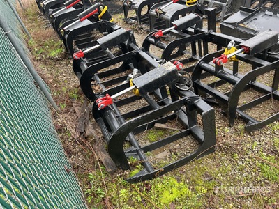 All-Star 72 in Root Rake Skid Steer Grapple