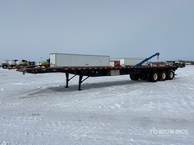 2002 Manac 53 ft Tri/A Flatbed Oilfield Trailer