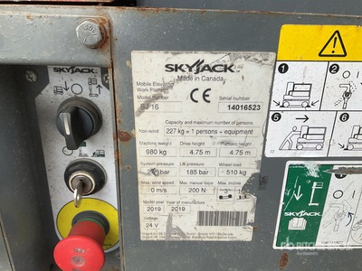 2019 Skyjack SJ16 Vertical Mast Lift