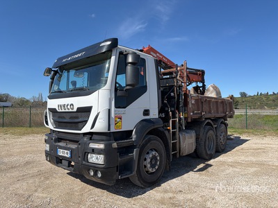 Atlas 116.3 Articulated Boom on 2016 Iveco Stralis 330 6x2 Camion Benne Avec Grue Kipper-Lkw mit Kran