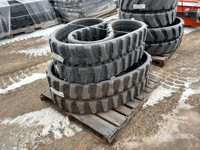 Quantity of (2) Rubber 350 x 55 x 88 width 13 inches Tracks