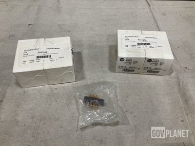 (2) Electrical Receptacle Connectors, (4) Push Buttons & Assorted Items