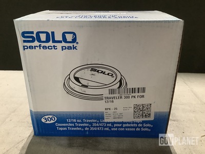 (61) Boxes of Solo 12/16 oz. Perfect Pak Traveler Lids