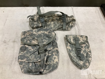 (97) Entrenching Tool Carriers, (73) Waist Packs & Assorted Items