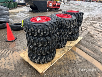 Quantity of (12) 10-16.5 Skid Steer Tires 10 Ply Neumáticos (Unused)