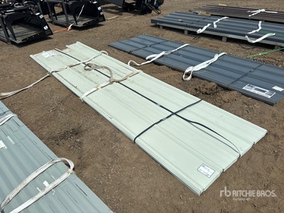Quantity of (30) 12 ft x 3 ft White Metal Roof Panels (Unused)