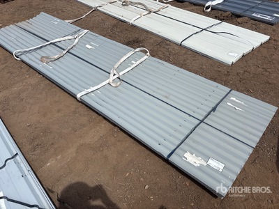 Quantity of (70) 12 ft x 3 ft Grey Metal Roof Panels (Unused)