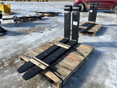 Set of (2) 2.5 in x 6 in x 54 in Fork Tines (Unused)