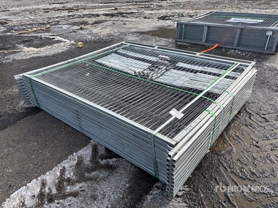 Quantity of (20) 6 ft x 8 ft Galvanized Fencing (Unused)